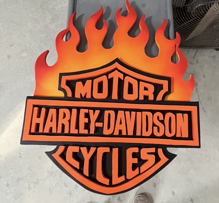 Motorcycle & Garage, examples of custom handmade wooden signs